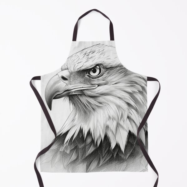 Item preview, Pencil drawn Bald Eagle High Quality Black and White Design designed and sold by Pencil-Art.