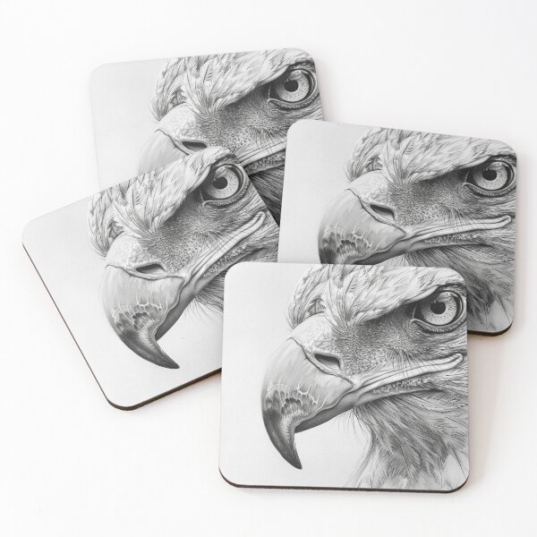 Item preview, Pencil drawn Bald Eagle High Quality Black and White Design designed and sold by Pencil-Art.
