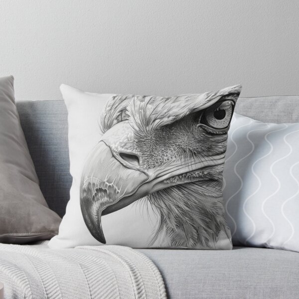Item preview, Pencil drawn Bald Eagle High Quality Black and White Design designed and sold by Pencil-Art.