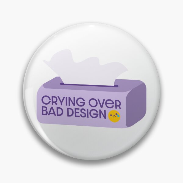 Item preview, (purple) Crying Over Bad Design - UX Designer | Product Designer | UI Designer Stickers designed and sold by PoshPixel.