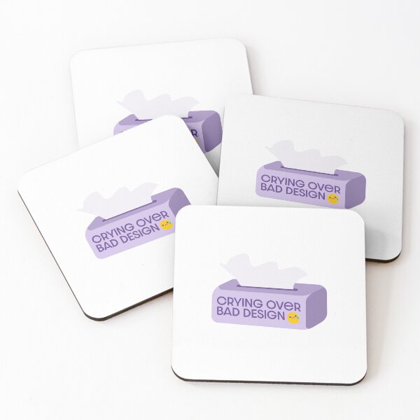 Item preview, (purple) Crying Over Bad Design - UX Designer | Product Designer | UI Designer Stickers designed and sold by PoshPixel.
