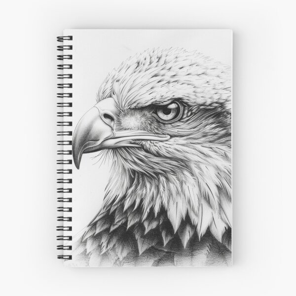 Item preview, Pencil drawn Bald Eagle High Quality Black and White Design designed and sold by Pencil-Art.