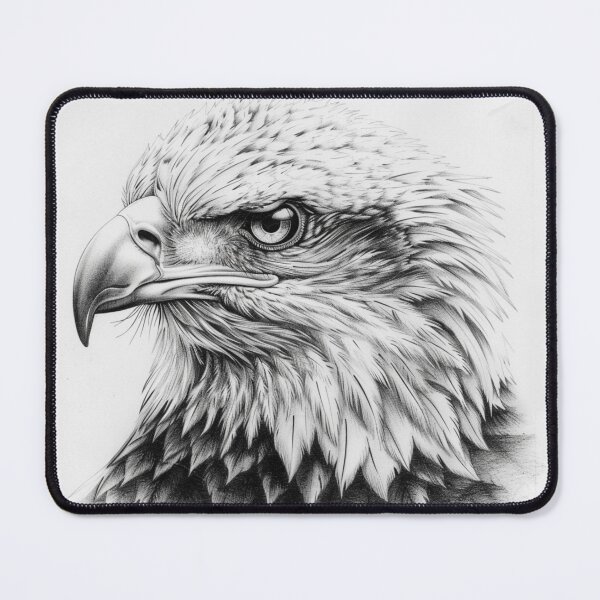 Item preview, Pencil drawn Bald Eagle High Quality Black and White Design designed and sold by Pencil-Art.