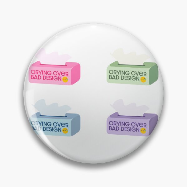 Item preview, (4 pack) Crying Over Bad Design - UX Designer | Product Designer | UI Designer Stickers designed and sold by PoshPixel.
