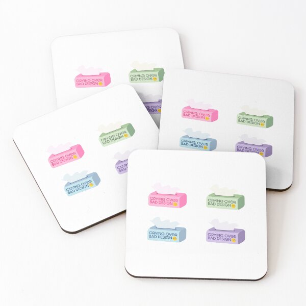 Item preview, (4 pack) Crying Over Bad Design - UX Designer | Product Designer | UI Designer Stickers designed and sold by PoshPixel.