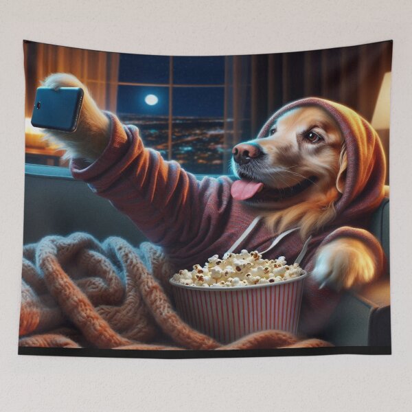Item preview, Labrador Retriever Celebrity Taking a Selfie while Chilling at Home designed and sold by TheDogOnIt.
