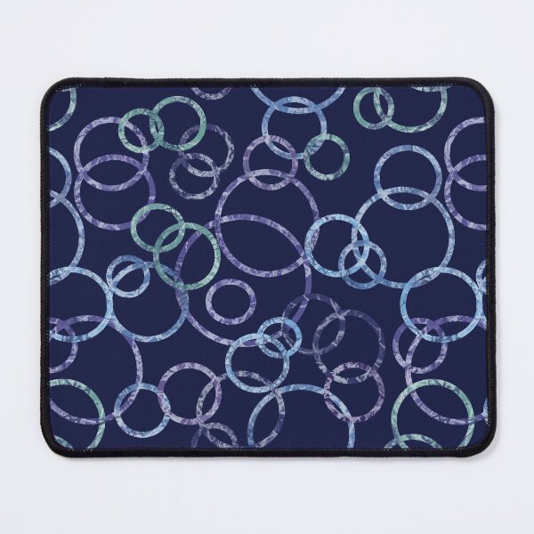 Item preview, Blue violet green rings pattern designed and sold by AriLady.