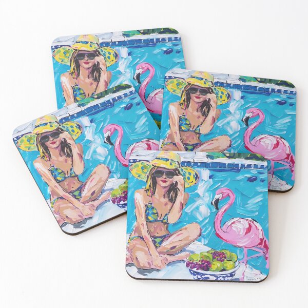 Item preview, Summer and Pink Flamingo designed and sold by SophieClimaArt.