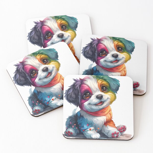Item preview, puppy Dog cute and rainbow color designed and sold by CHOKCHAIVONGDEE.