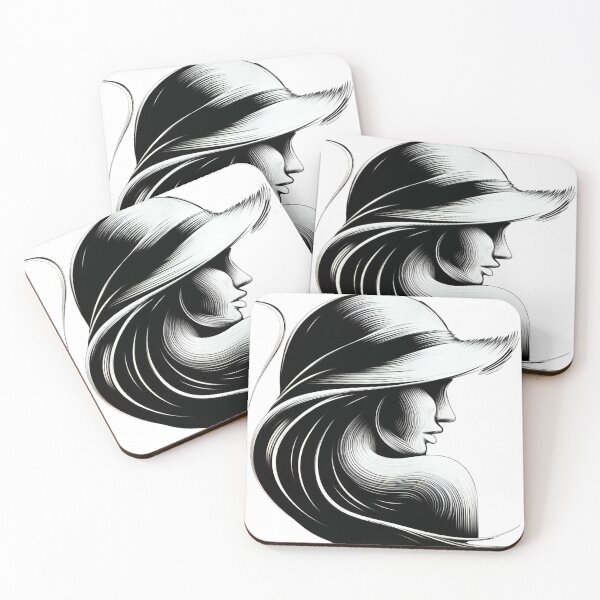 Item preview, black & white digital female, isolated design designed and sold by Creative88Art.