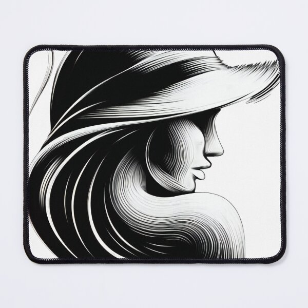 Item preview, black & white digital female, isolated design designed and sold by Creative88Art.