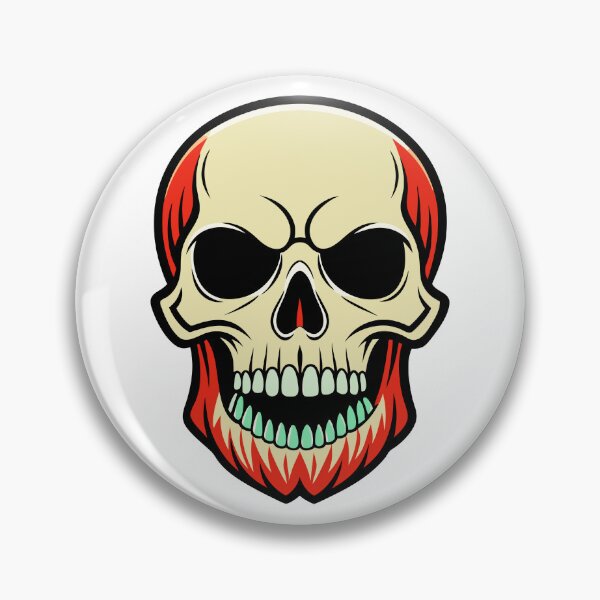 Item preview, Skeleton head with red beard designed and sold by JIMTOPMOY.