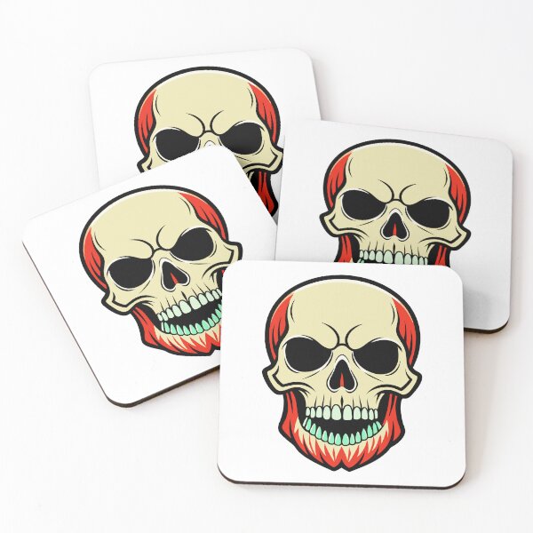 Item preview, Skeleton head with red beard designed and sold by JIMTOPMOY.