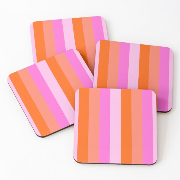 Item preview, Contemporary Pink and Orange Stripes  designed and sold by OneThreeSix.