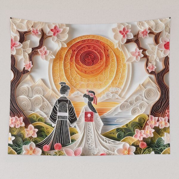 Item preview, Papercraft Sunset Couple designed and sold by Catobix.
