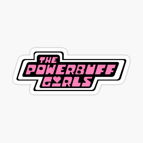 Item preview, PowerBuff Girls Sticker designed and sold by MinimusDesigns.