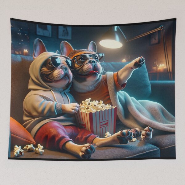 Item preview, French Bulldog Couple Chilling at Home designed and sold by TheDogOnIt.