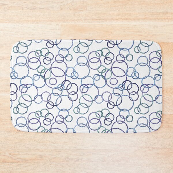 Item preview, Blue violet green rings pattern white background designed and sold by AriLady.