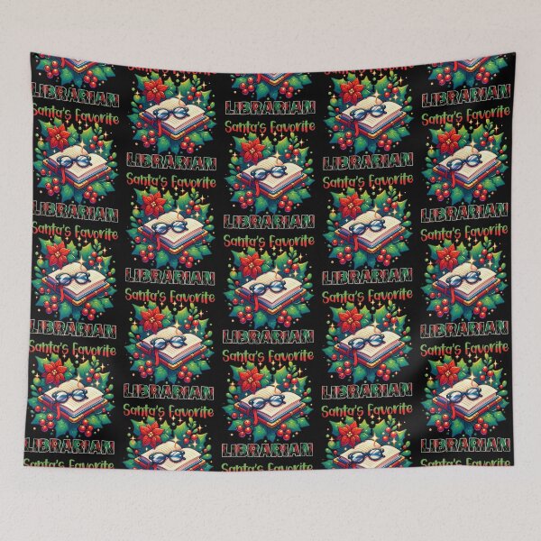 Item preview, Santa's Favorite Librarian Christmas  designed and sold by darkskydelights.