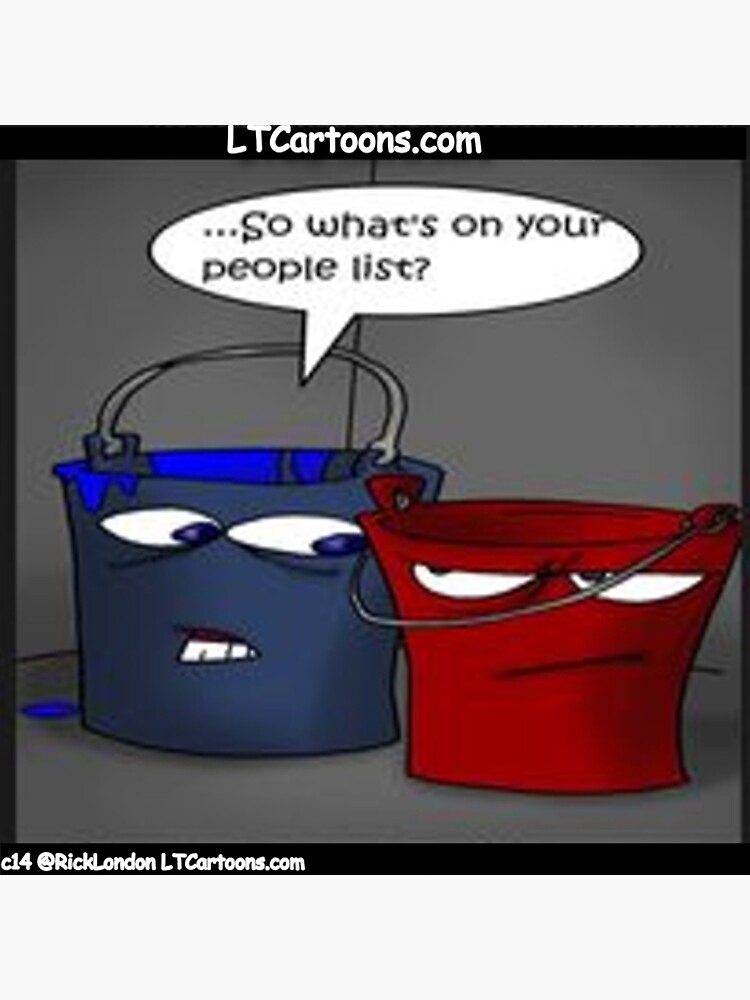 Thumbnail 3 of 3, Canvas Print, Do Buckets Have People Lists? designed and sold by ltcartoons.