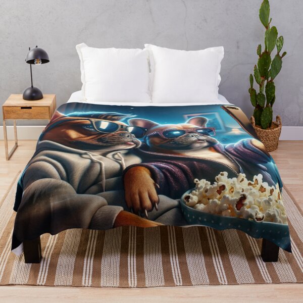 Item preview, French Bulldog Celebrity Couple Chilling at Home while taking a Selfie designed and sold by TheDogOnIt.
