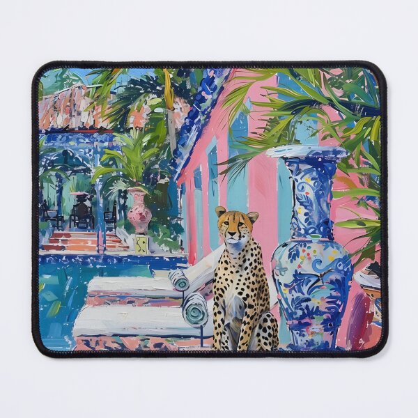 Item preview, Cheetah at the swimming pool in Palm Beach designed and sold by SophieClimaArt.