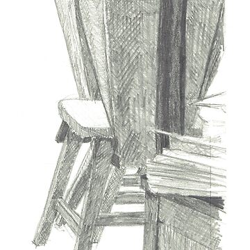 Artwork thumbnail, Rec Room Chairs 1: pencil drawing. by Dustwood-Media