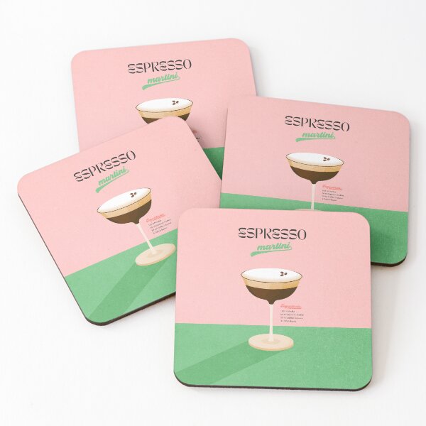 Item preview, Retro Espresso Martini - Italian Cocktail pink green designed and sold by Dominiquevari.