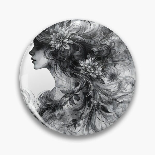 Item preview, ink drawing style,woman design logo designed and sold by Creative88Art.