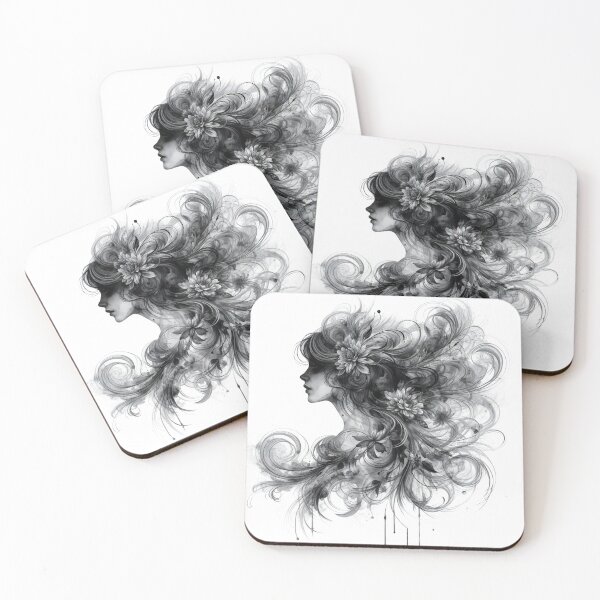 Item preview, ink drawing style,woman design logo designed and sold by Creative88Art.