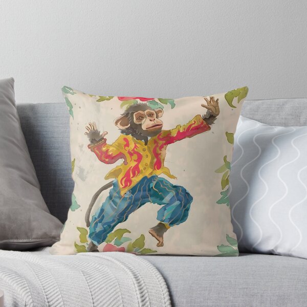 Item preview, Dancing chinoiserie monkey #1 designed and sold by SophieClimaArt.