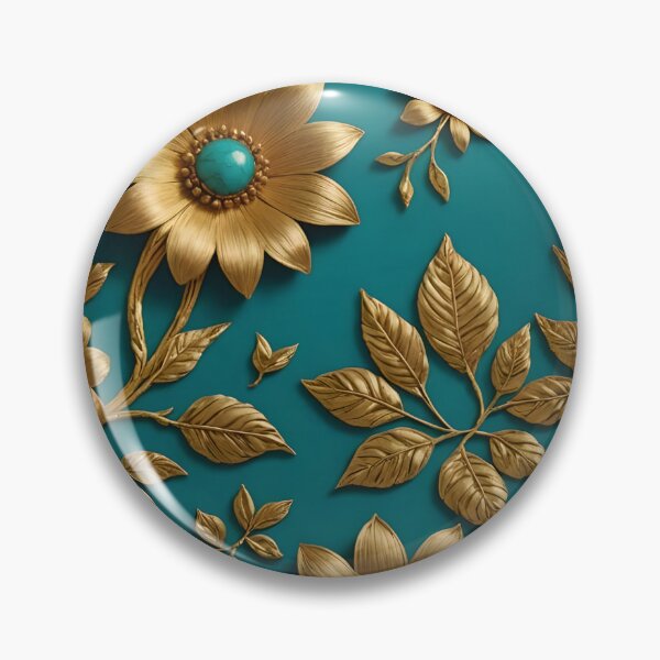 Item preview, Embroidery in Gold and Turquoise designed and sold by SoniaSarkali.