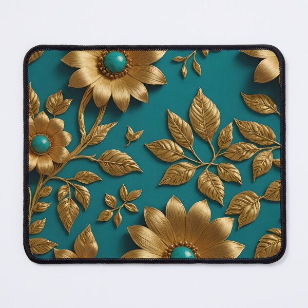 Item preview, Embroidery in Gold and Turquoise designed and sold by SoniaSarkali.
