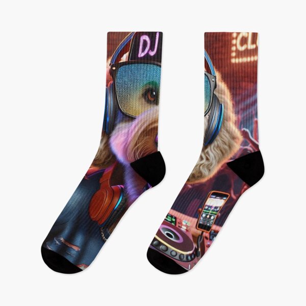 Item preview, Labradoodle Celebrity DJ Spinning while Taking a Selfie designed and sold by TheDogOnIt.