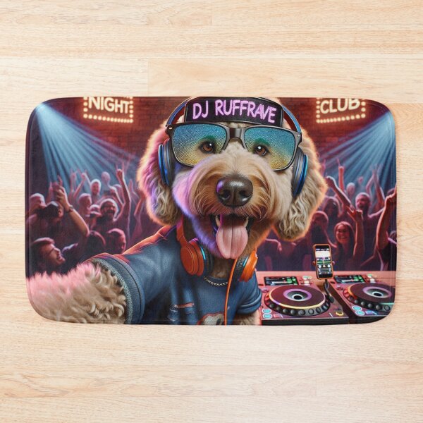 Item preview, Labradoodle Celebrity DJ Spinning while Taking a Selfie designed and sold by TheDogOnIt.