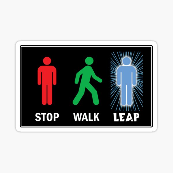 Quantum Leap Pedestrian Sign Sticker