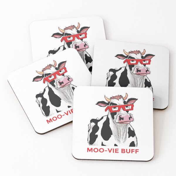 Item preview, Moo-vie Duff: Cow in 3D Glasses Funny Graphic designed and sold by MegaKicia.