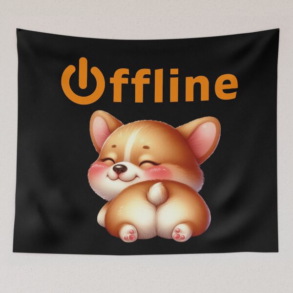 Item preview, Corgi Offline - lazy day Funny corgi-dog designed and sold by DegraDesign.