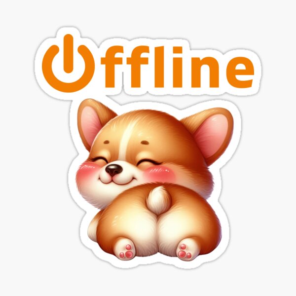 Item preview, Corgi Offline - lazy day Funny corgi-dog designed and sold by DegraDesign.