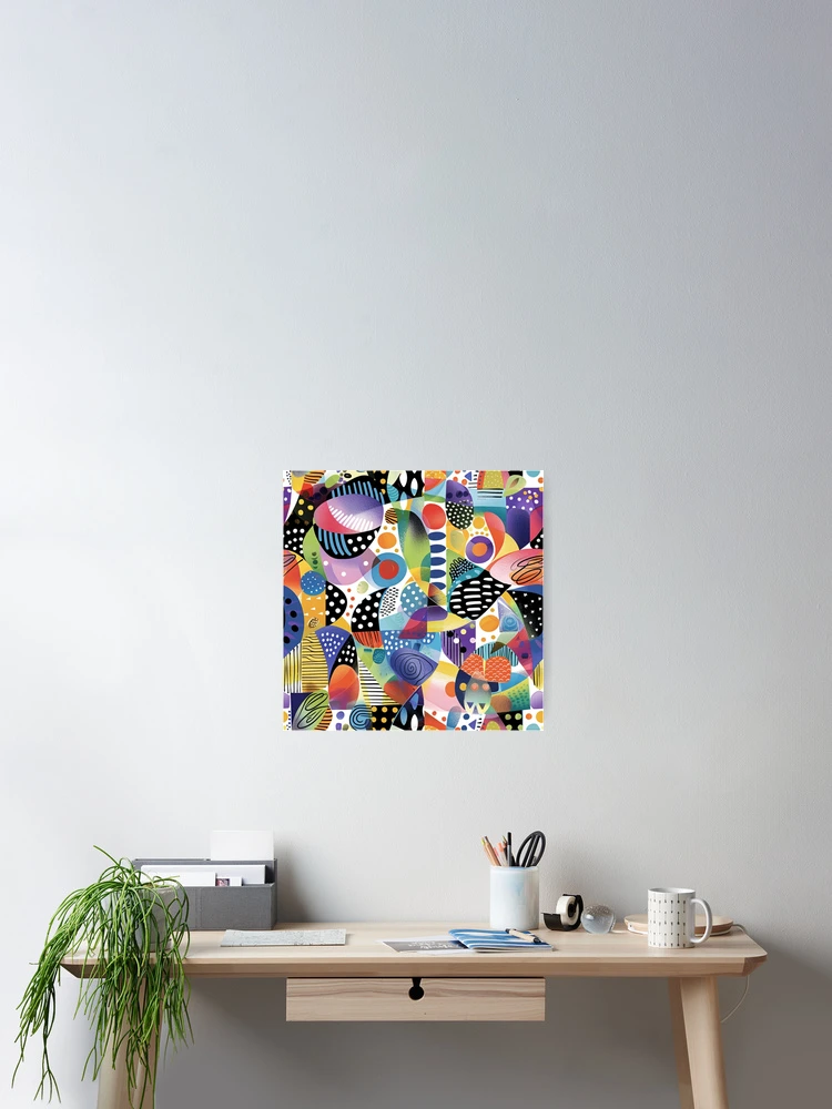 Thumbnail 2 of 3, Poster, Abstract Geometric Pattern designed and sold by PMGDigital.