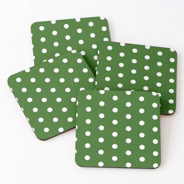 Item preview, White Green Polkadots designed and sold by BarelyDevi.