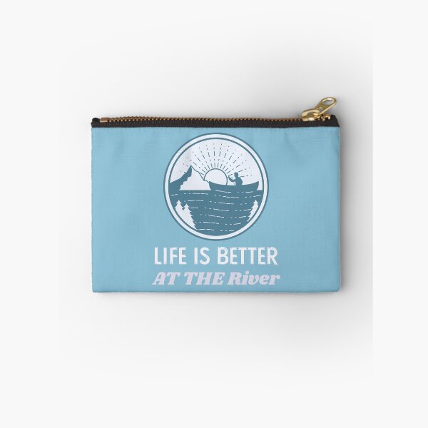 Item preview, Life is better at the river, a design for nature lover Retro Design designed and sold by ThreadmyCanvas.
