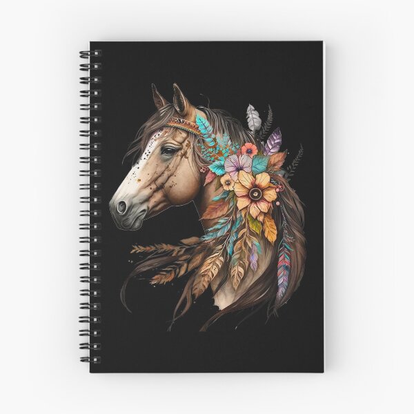 Item preview, Wild Horse Flowers Feather Indian T-shirt designed and sold by Grindcorer.