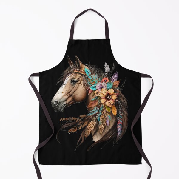 Item preview, Wild Horse Flowers Feather Indian T-shirt designed and sold by Grindcorer.