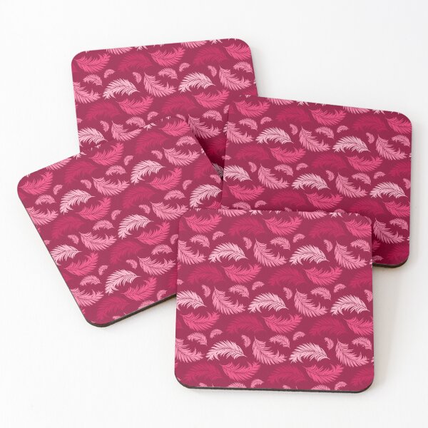 Item preview, Pink flower leafy floral wallpaper illustration design  designed and sold by SpinklyCreations.