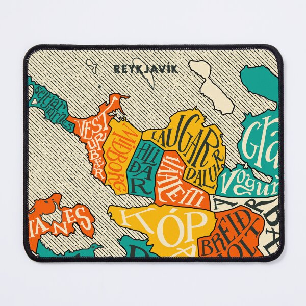 Item preview, Reykjavik Map by Loopyful Design designed and sold by Loopyful Design.