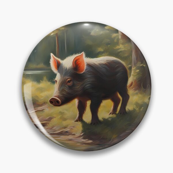 Item preview, Young Wild Boar by Lake designed and sold by CalmnessbyChoice.