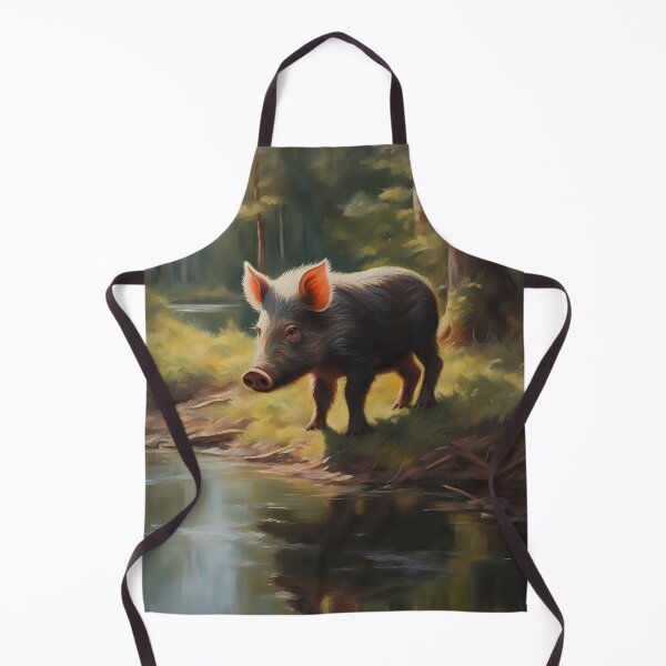 Item preview, Young Wild Boar by Lake designed and sold by CalmnessbyChoice.