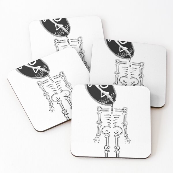 Item preview, Drawn cartoon skeleton with coffee bean face/Halloween designed and sold by nongsao4.