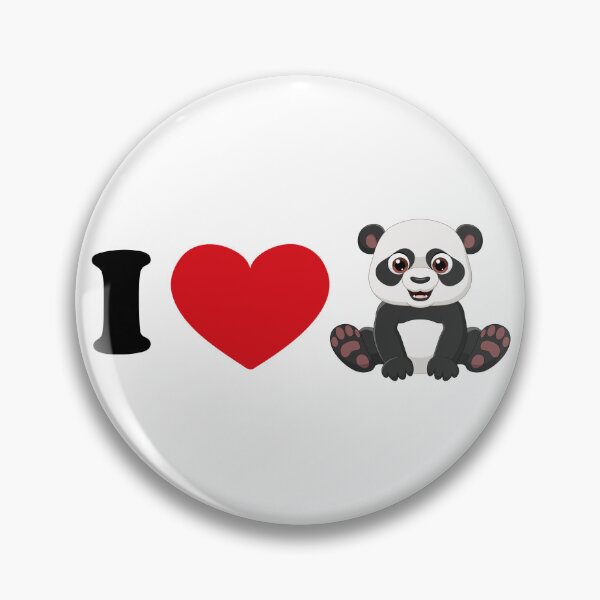 Item preview, I love panda - with a cute panda art designed and sold by EmeraldeaArt.